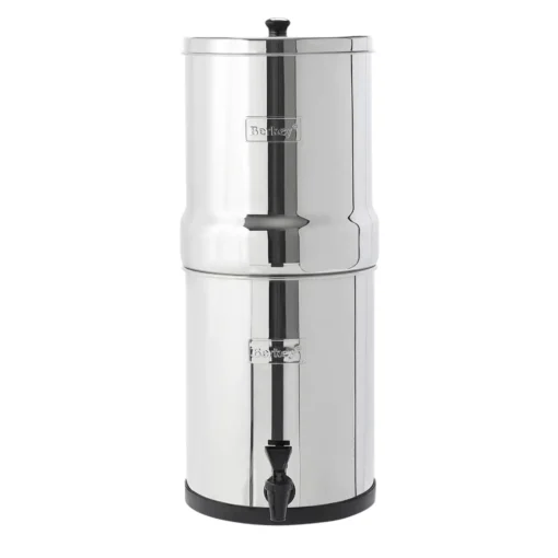 Purificateur d&#039;eau Travel Berkey en acier inoxydable, compact et portable, idéal pour les voyages et le camping